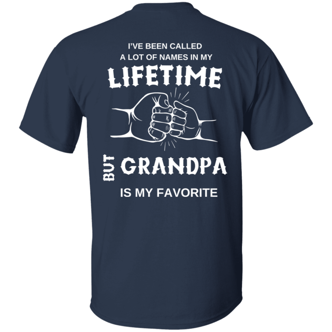 Lifetime Grandpa Letter Print T-Shirt