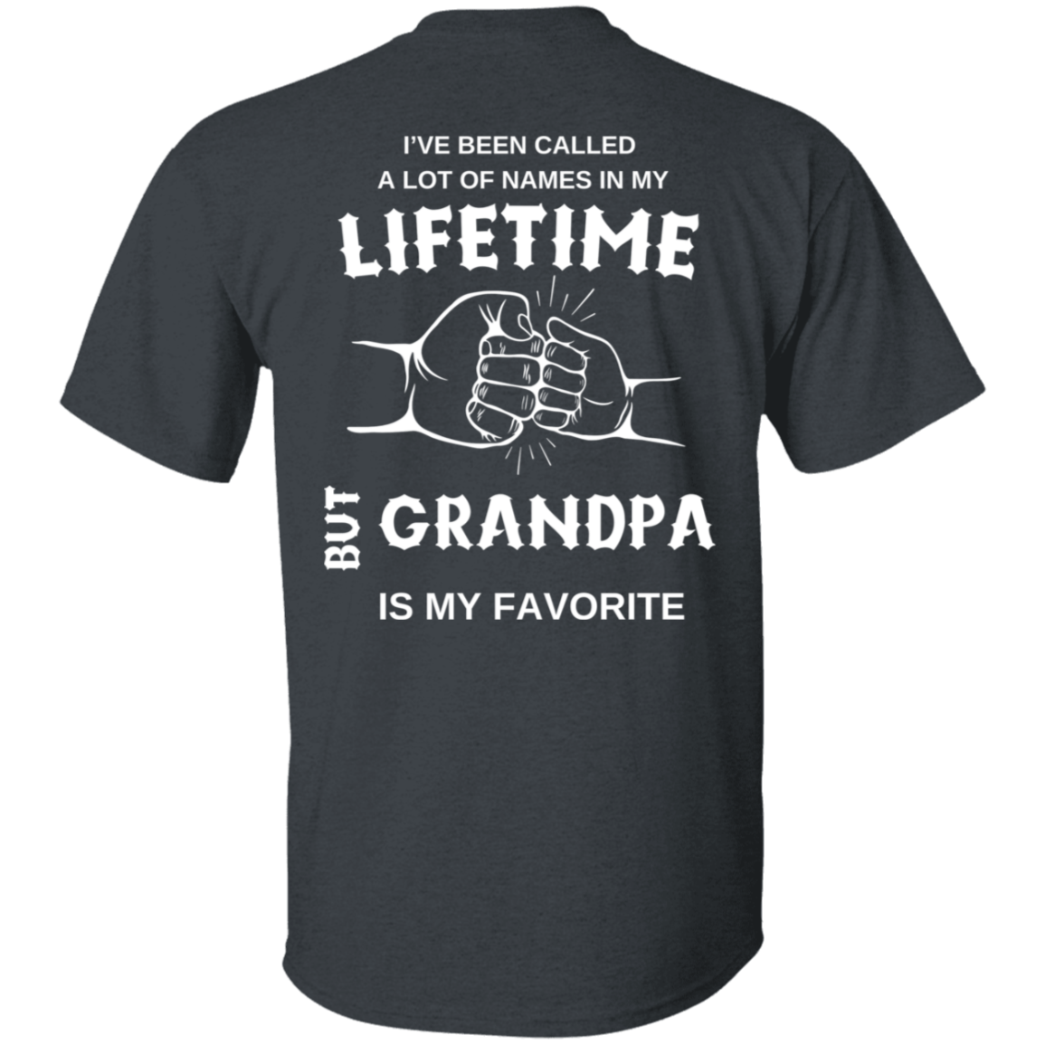 Lifetime Grandpa Letter Print T-Shirt