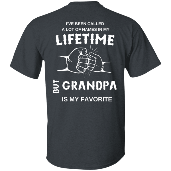 Lifetime Grandpa Letter Print T-Shirt