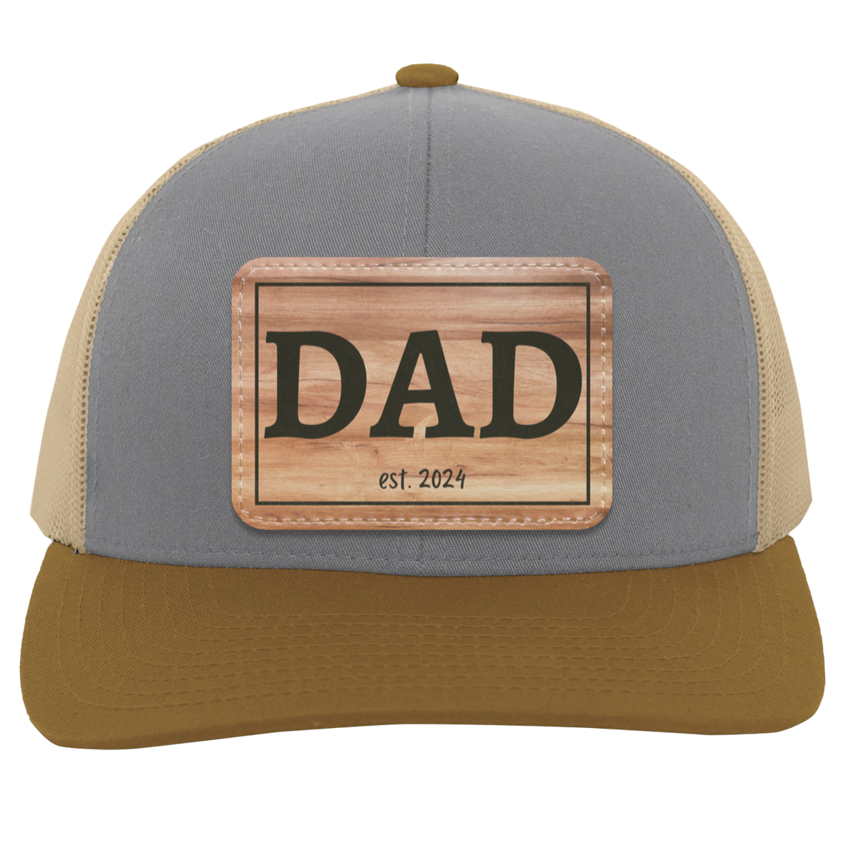 Dad Wooden est. 2024 Patch Hat