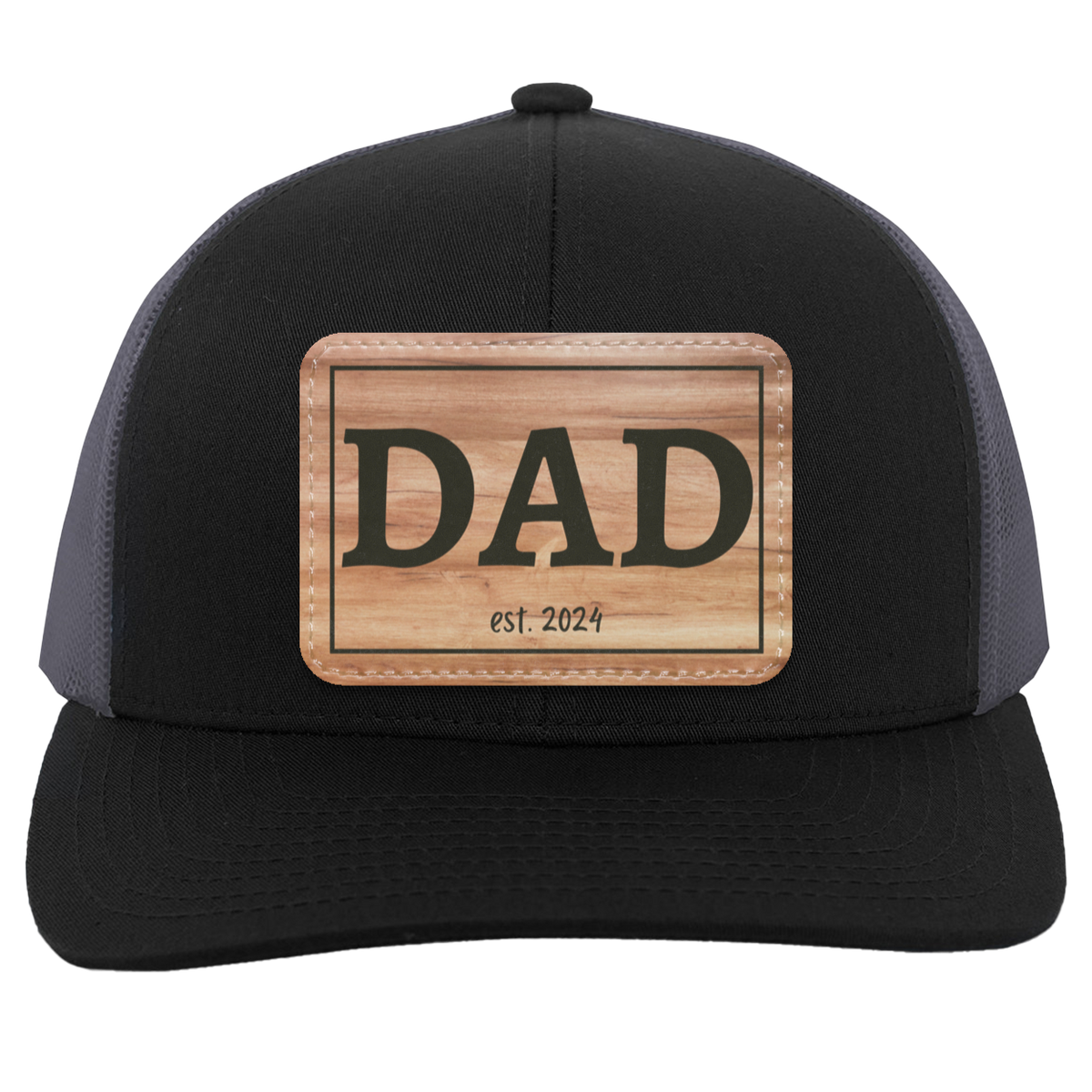 Dad Wooden est. 2024 Patch Hat