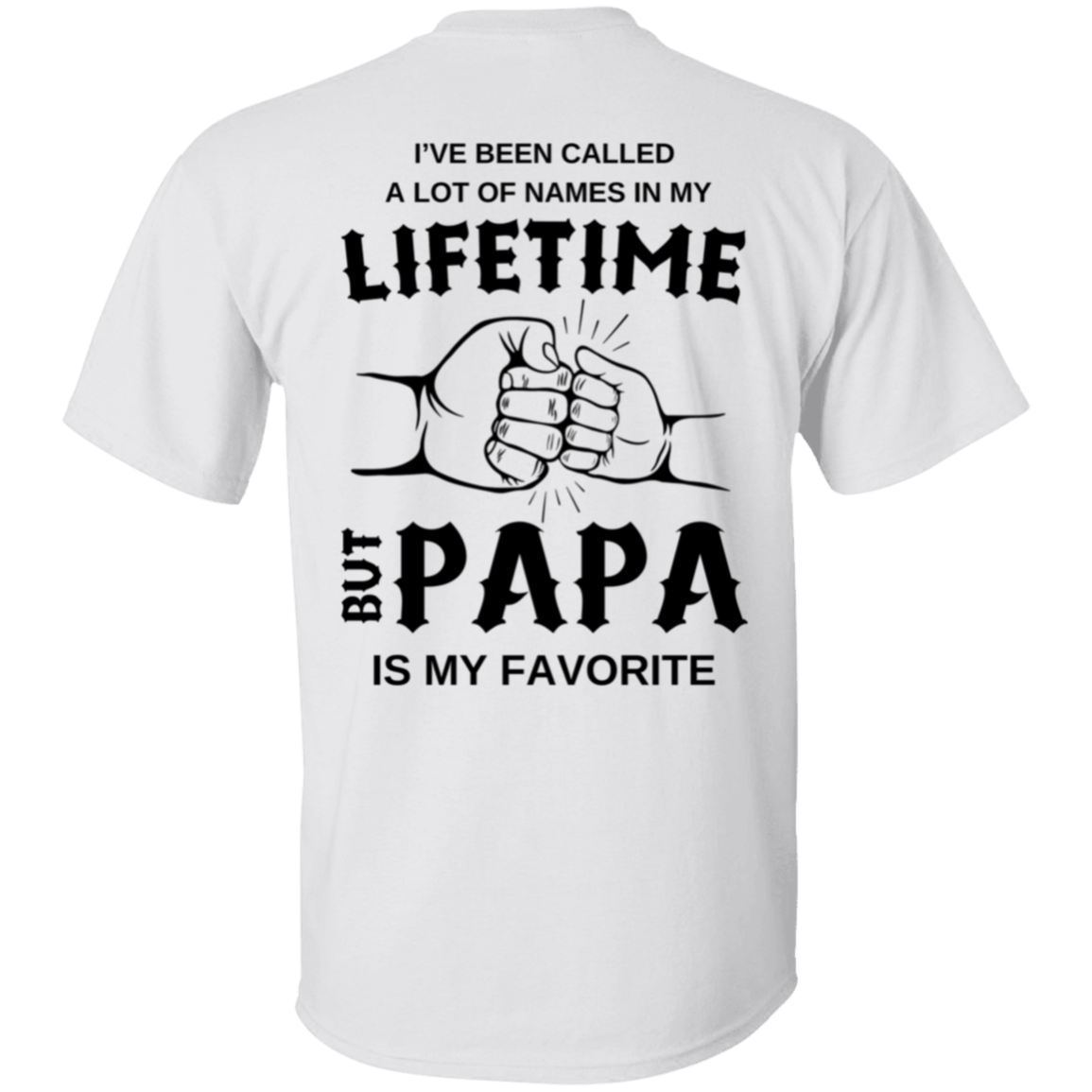 Lifetime Papa Letter Print T-Shirt