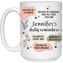 Personalized Double Sided Daily Affirmation Mug