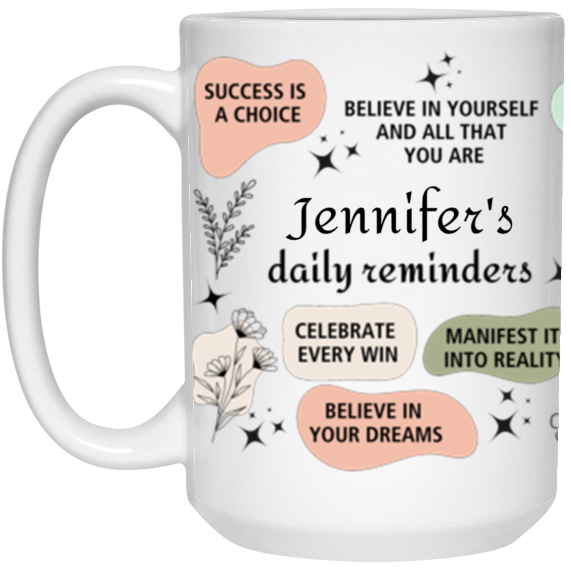 Personalized Double Sided Daily Affirmation Mug