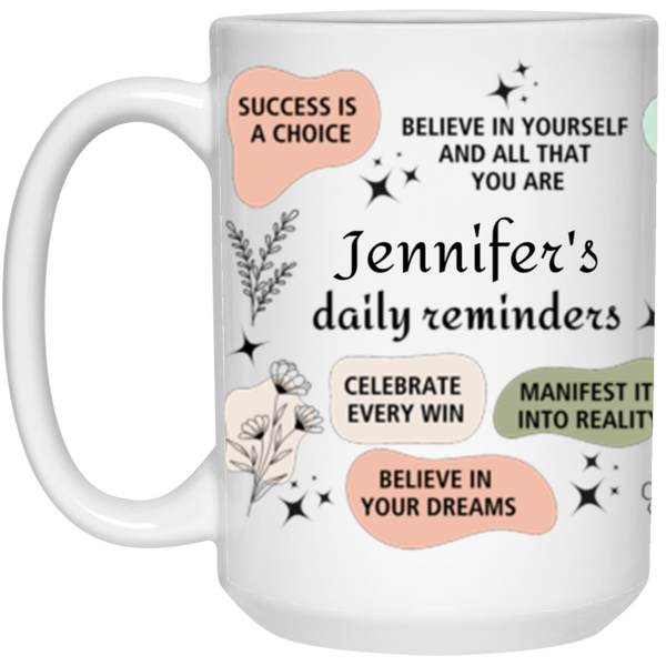 Personalized Double Sided Daily Affirmation Mug