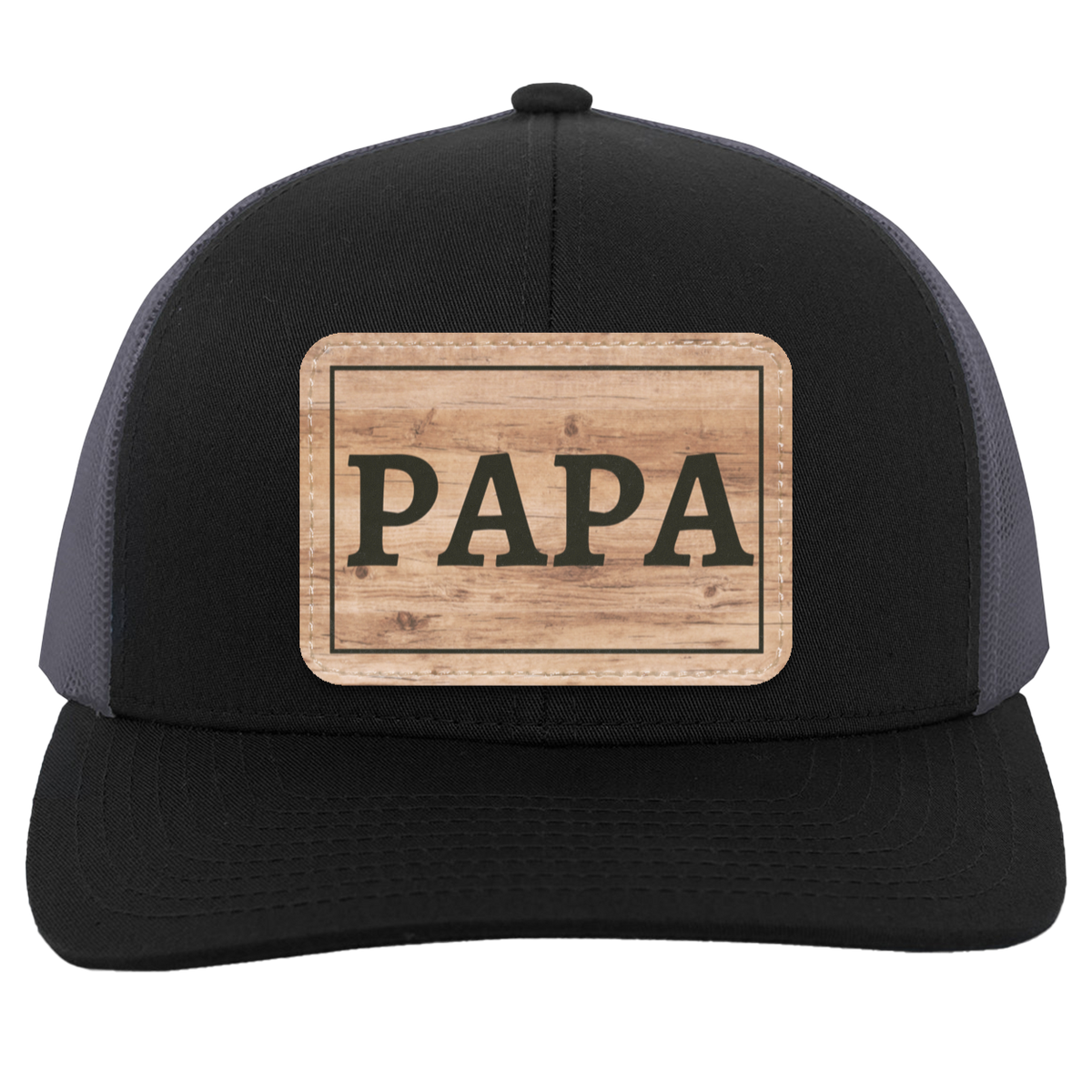 Papa-Wooden Hat Patch