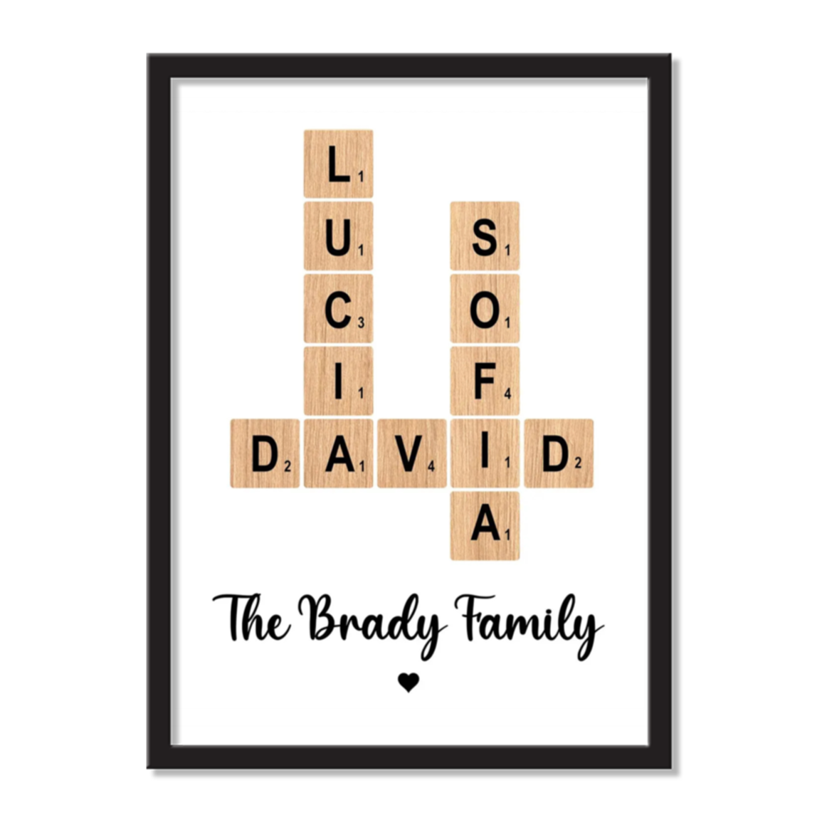 Crossword Family Gift Artwork