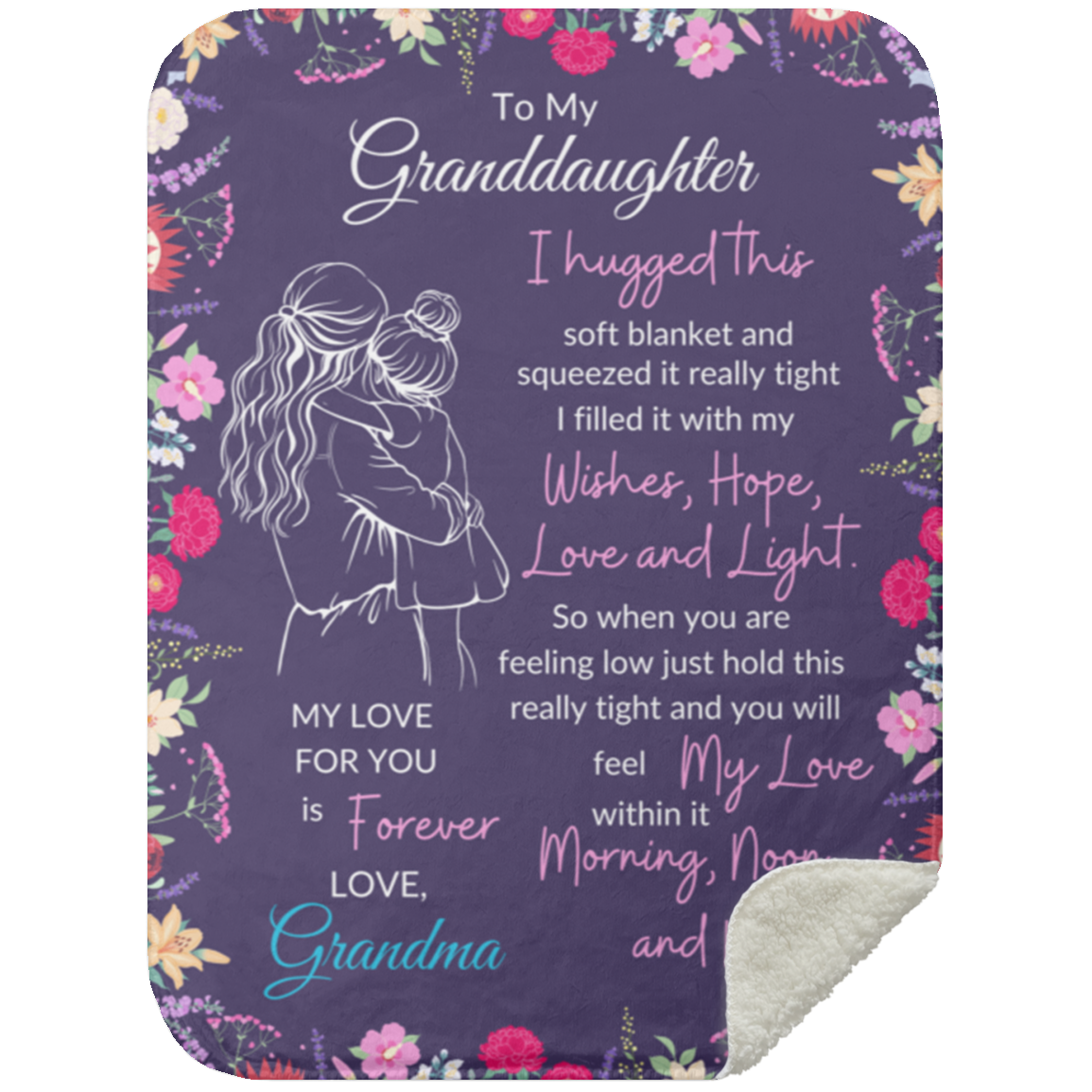 Granddaughter Sweet Words Blanket