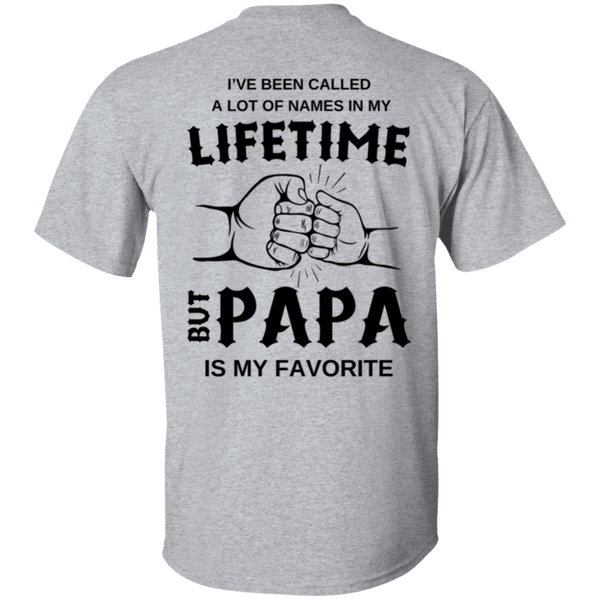 Lifetime Papa Letter Print T-Shirt