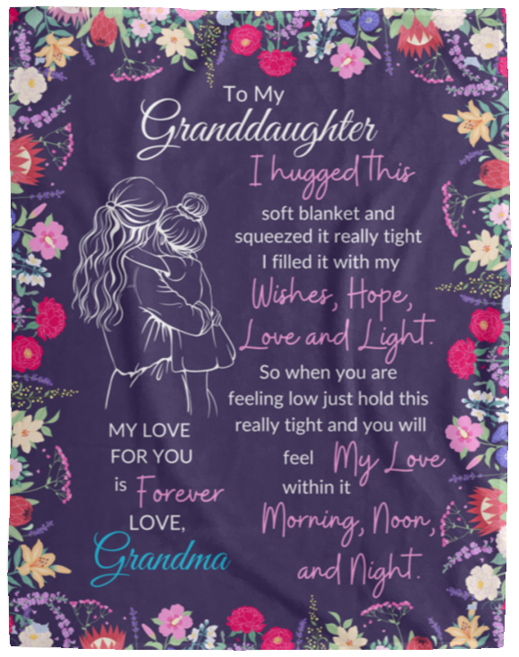 Granddaughter Sweet Words Blanket