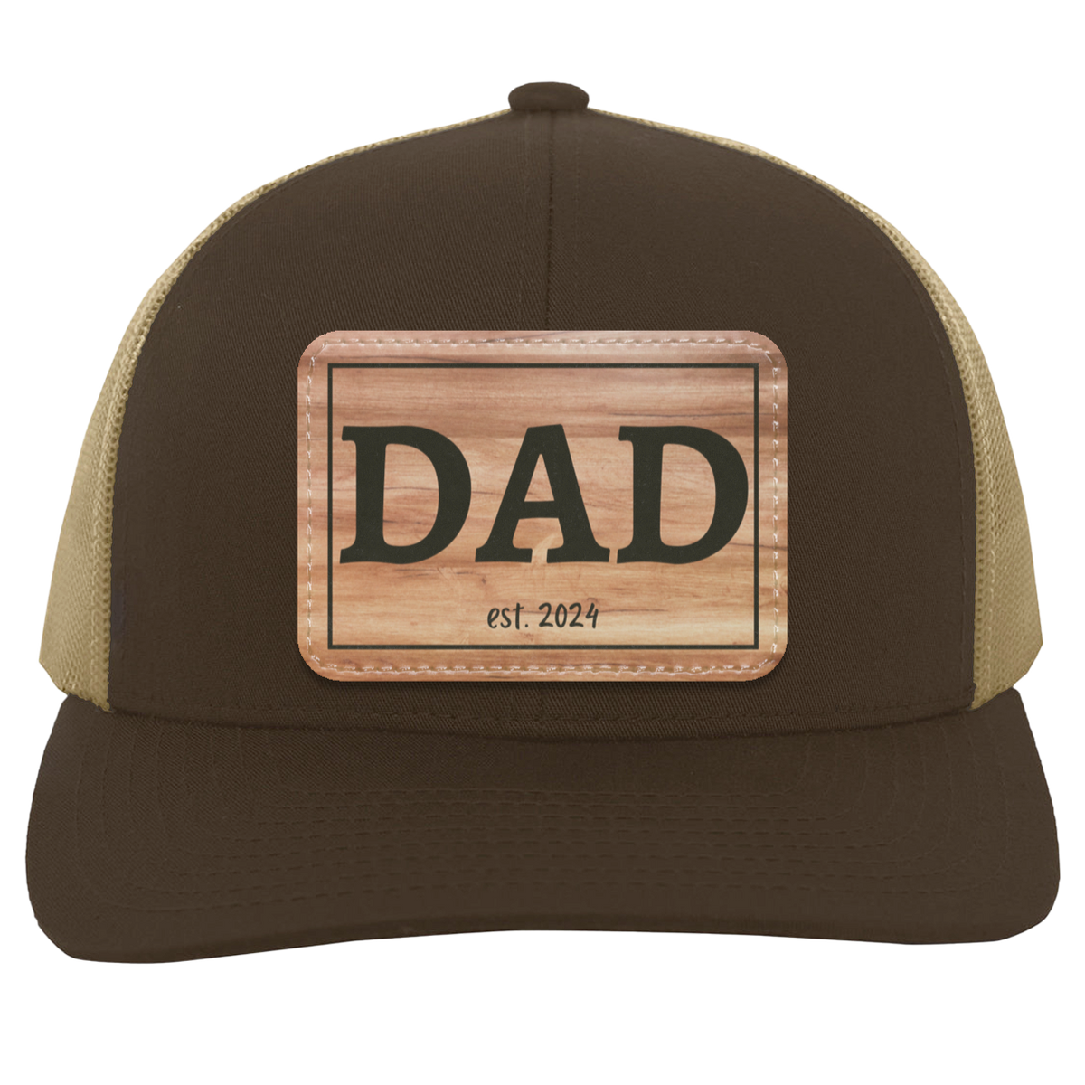 Dad Wooden est. 2024 Patch Hat