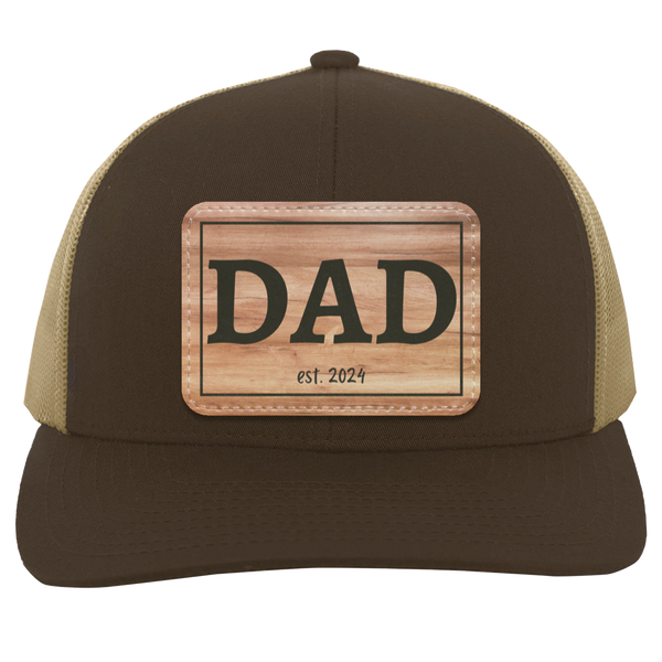 Dad Wooden est. 2024 Patch Hat