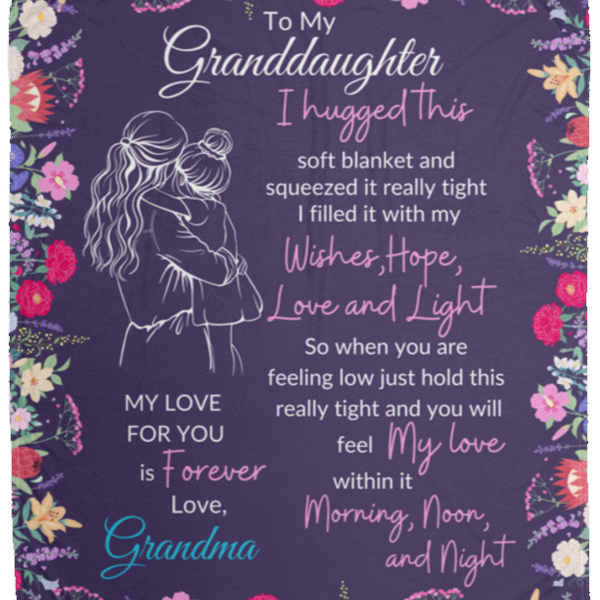 Granddaughter Sweet Words Blanket