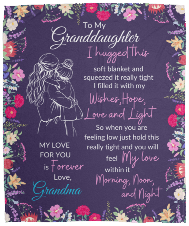 Granddaughter Sweet Words Blanket