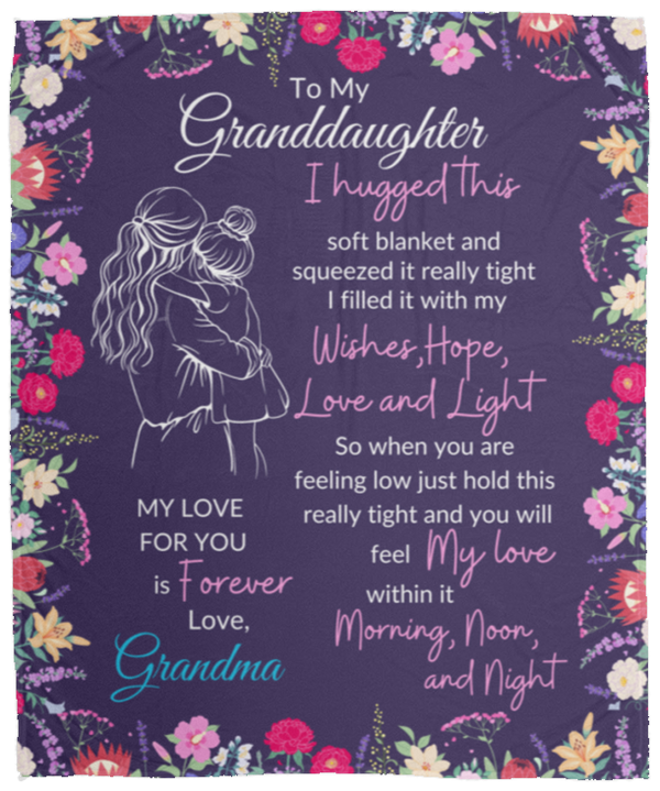 Granddaughter Sweet Words Blanket