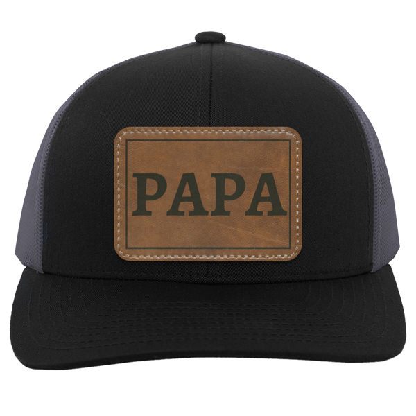 Papa- Leather Hat Patch