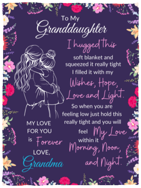 Granddaughter Sweet Words Blanket