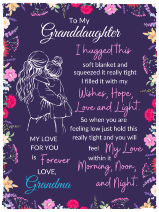 Granddaughter Sweet Words Blanket