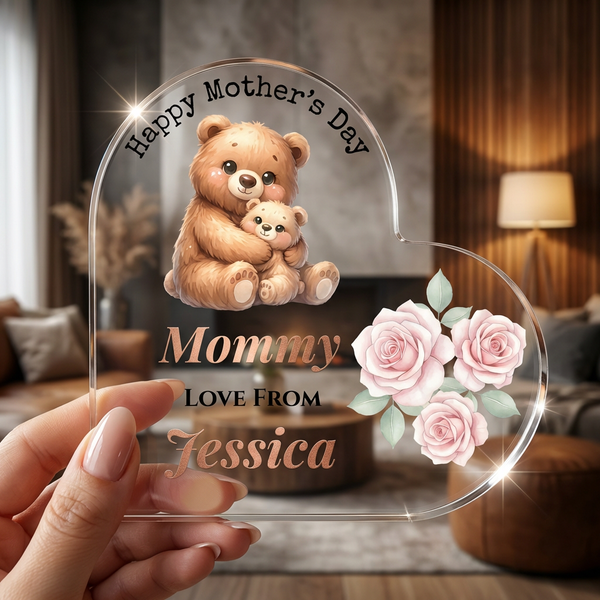 The "Unconditional Love" Personalized Crystal Heart Keepsake