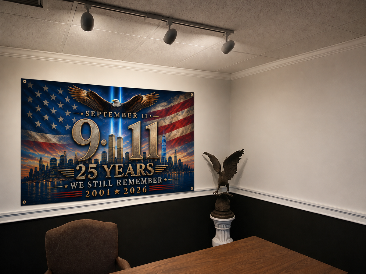 9/11 Remembrance Flag, 25 Years We Still Remember