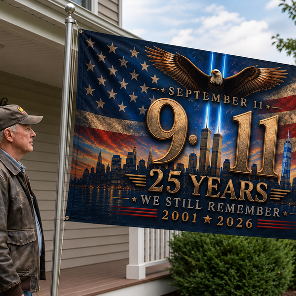 9/11 Remembrance Flag, 25 Years We Still Remember