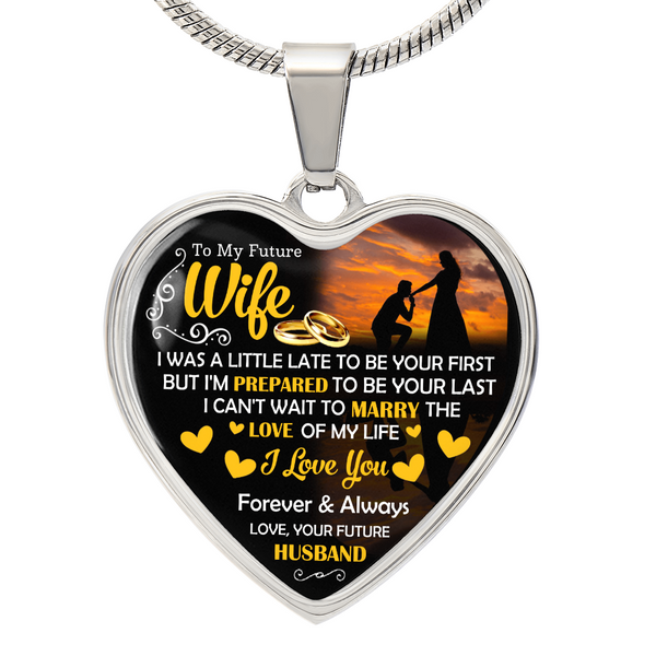 To My Future Wife | Can't Wait To Marry You | Heart Necklace
