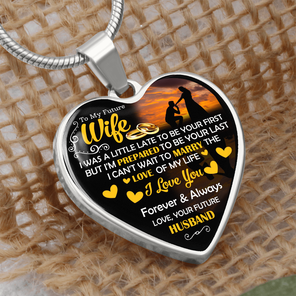 To My Future Wife | Can't Wait To Marry You | Heart Necklace