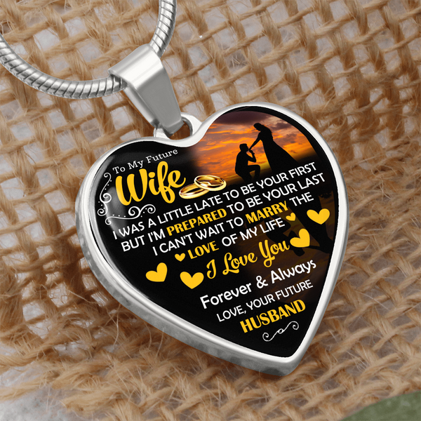 To My Future Wife | Can't Wait To Marry You | Heart Necklace