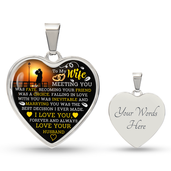 To My Wife | Falling In Love | Heart Necklace