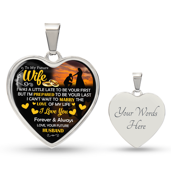 To My Future Wife | Can't Wait To Marry You | Heart Necklace