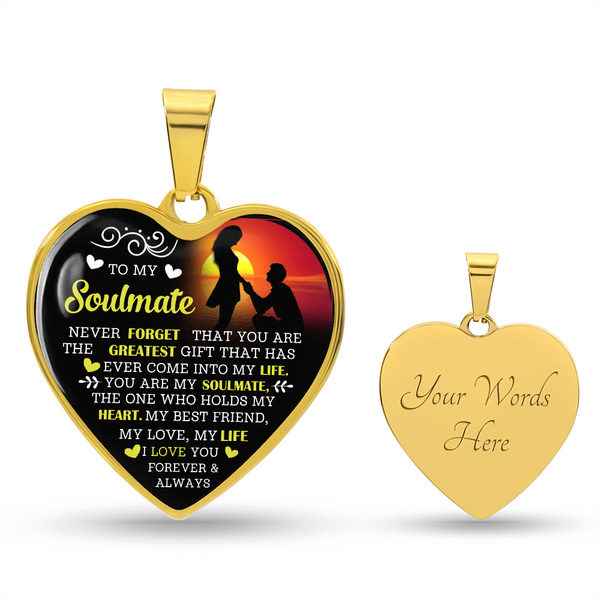 To My Soulmate | Never Forget | Heart Necklace