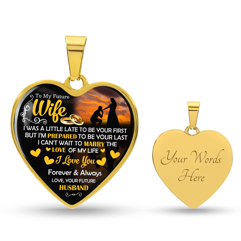To My Future Wife | Can't Wait To Marry You | Heart Necklace