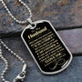 To My Husband | Falling In Love | Luxury Dog Tag Necklace