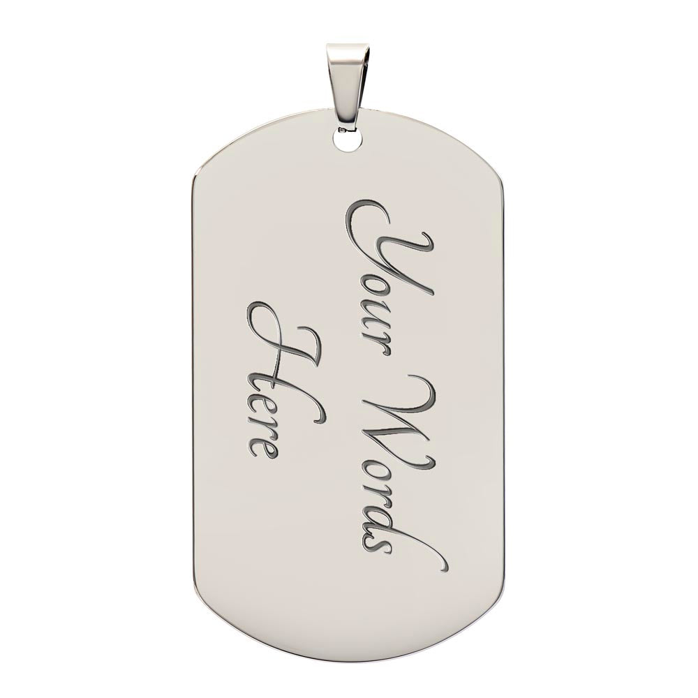 To My Husband | Falling In Love | Luxury Dog Tag Necklace