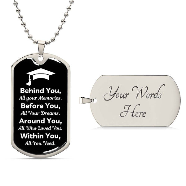 For Graduate | Unisex | Luxury Dog Tag Necklace