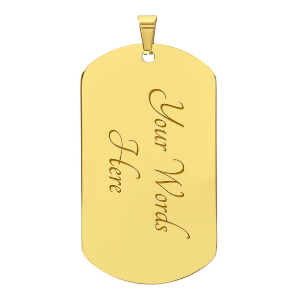 To My Husband | Falling In Love | Luxury Dog Tag Necklace