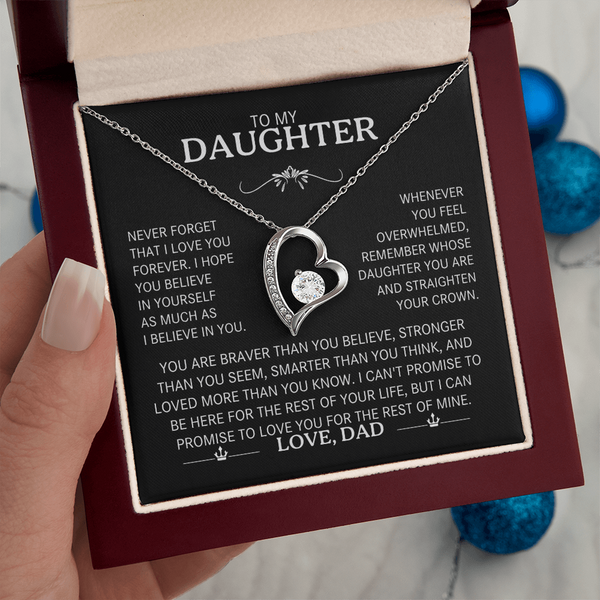 To My Daughter |  The "Straighten Your Crown | Forever Love Necklace