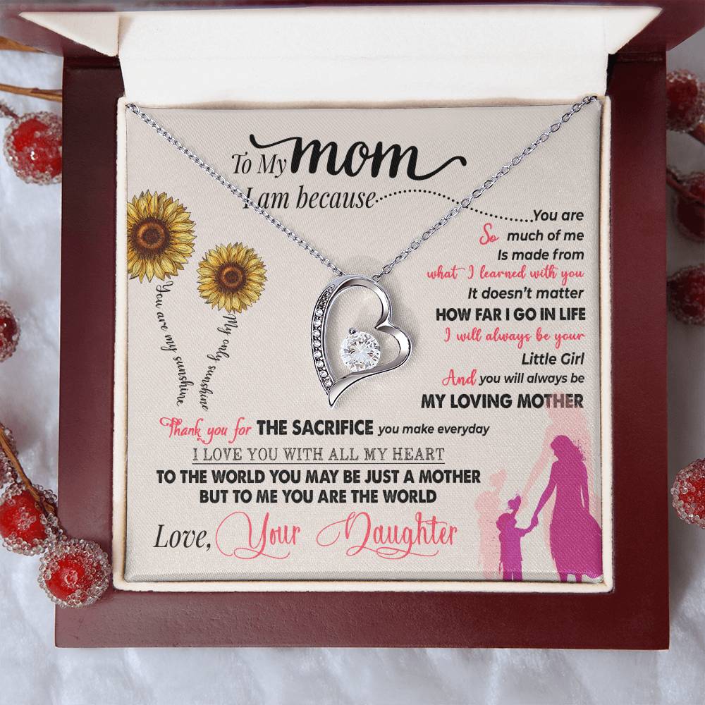 To My Mom | Love Your Daughter | Forever Love Necklace