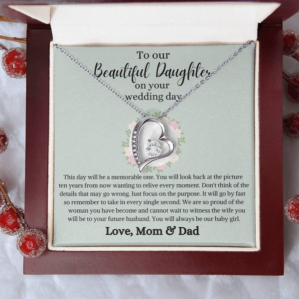To My Daughter On Your Wedding Day | Forever Love Necklace