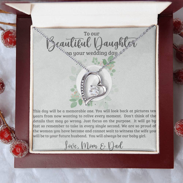 To My Daughter On Your Wedding Day - Forever Love Necklace
