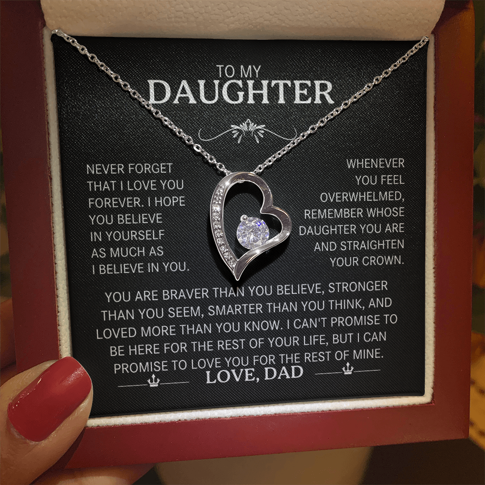 To My Daughter |  The "Straighten Your Crown | Forever Love Necklace