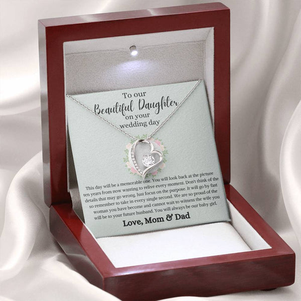 To My Daughter On Your Wedding Day | Forever Love Necklace