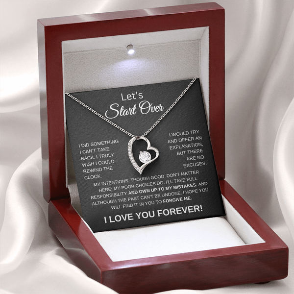 Let's Start Over | Forgive Me | Forever Love Necklace-BC