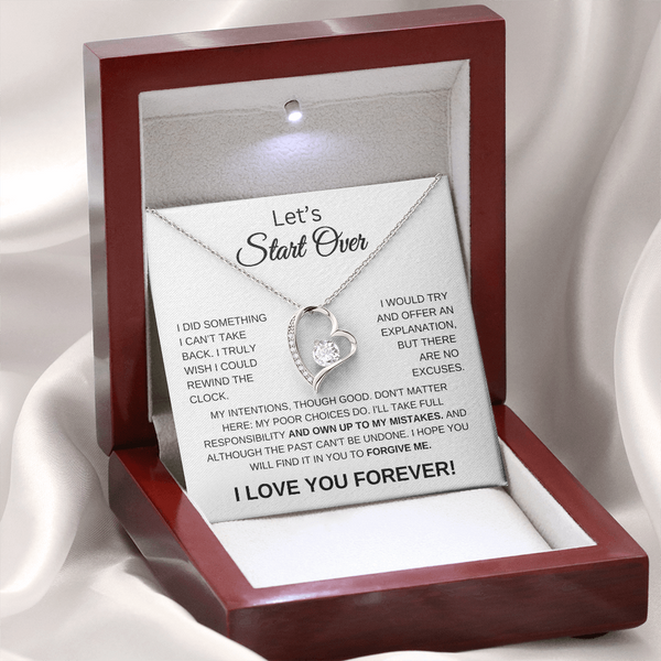 Let's Start Over | Forgive Me | Forever Love Necklace-WC
