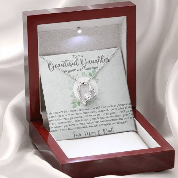 To My Daughter On Your Wedding Day - Forever Love Necklace