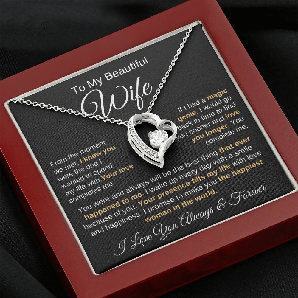 To My Wife: "Found You Sooner" – Forever Love Necklace