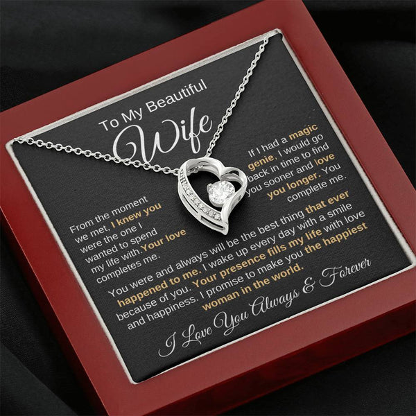 To My Wife: "Found You Sooner" – Forever Love Necklace