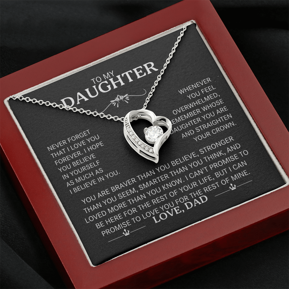 To My Daughter |  The "Straighten Your Crown | Forever Love Necklace