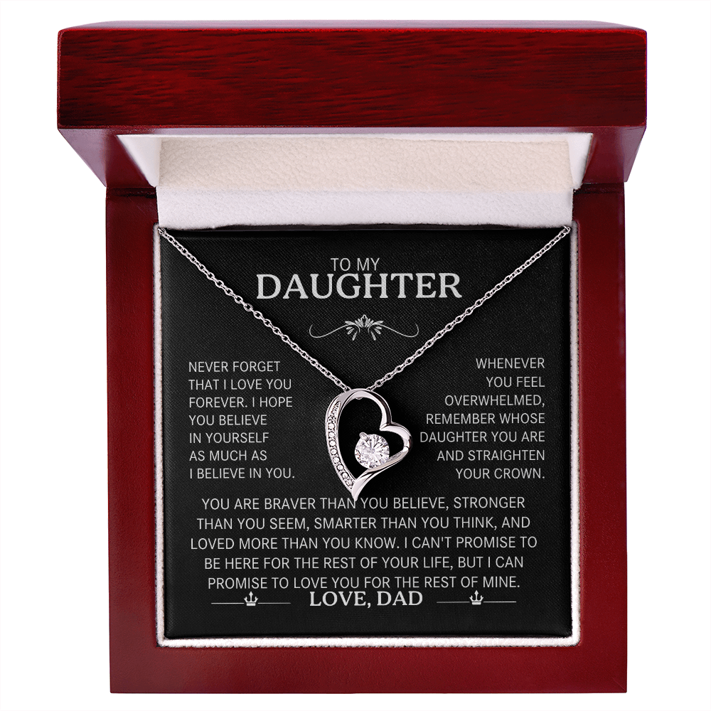 To My Daughter |  The "Straighten Your Crown | Forever Love Necklace