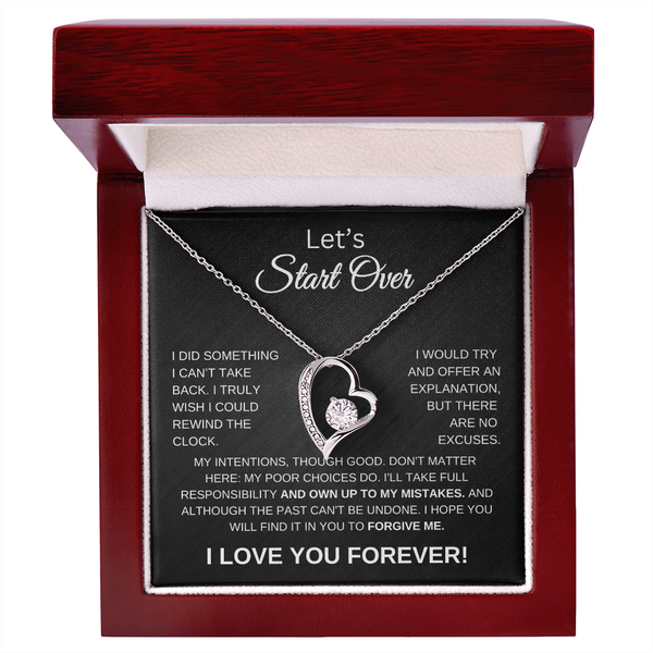 Let's Start Over | Forgive Me | Forever Love Necklace-BC